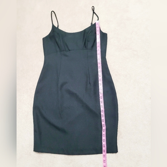 Moda Int’l Little Black Dress Size 10 Made inUSA Spaghetti Strap Classic Vintage - Picture 8 of 16